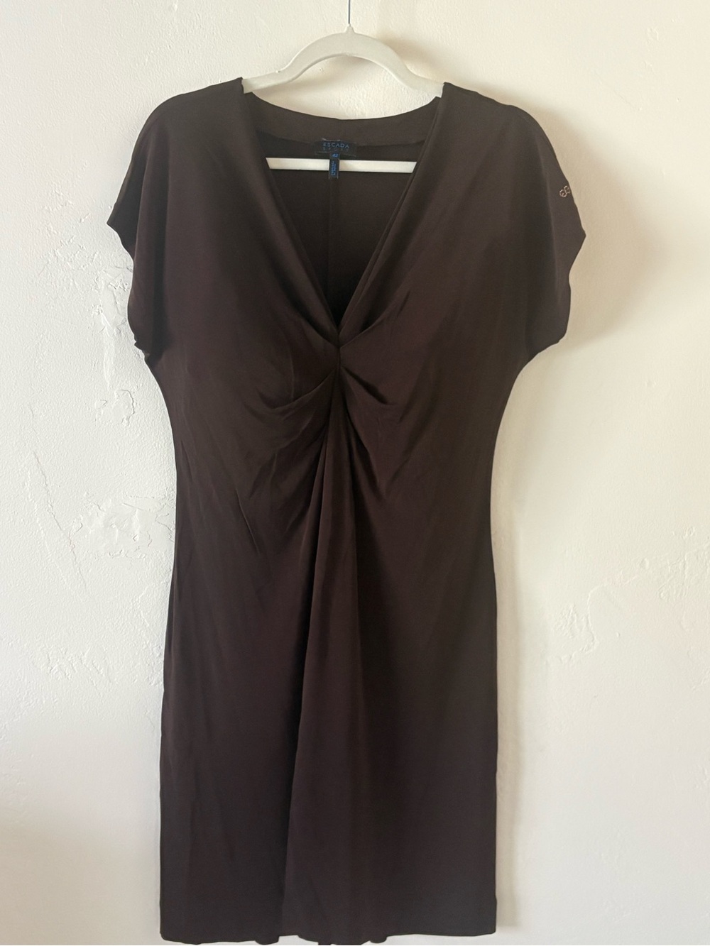 Escada Sport Vintage Brown Dress Viscose Blend size EU 42 US M Mini